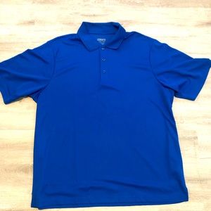 Men Collar Shirt XXL Blue Big Tall 2TG New No Tags Short Sleeve Work Casual Polo